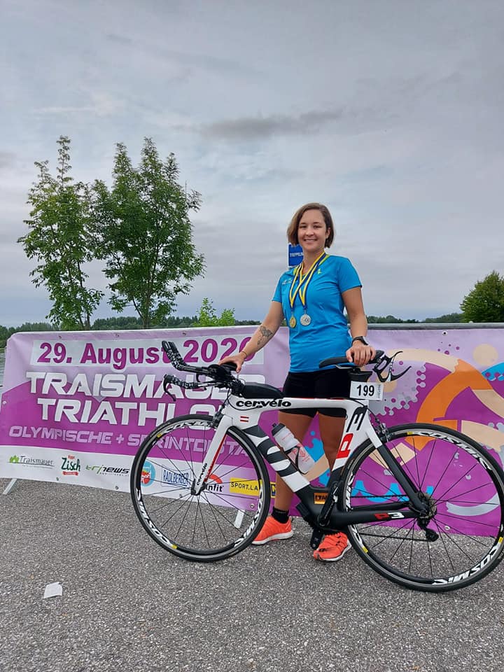 Triathlon 2020 im Badesee Traismauer. Jasmine für TRI4YOU Triathlon 2020 im Badesee Traismauer. Jasmine für TRI4YOU